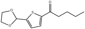 ブチル5-(1,3-ジオキソラン-2-イル)-2-チエニルケトン 化学構造式