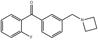 3'-アゼチジノメチル-2-フルオロベンゾフェノン 化学構造式