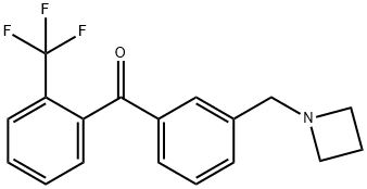 3'-アゼチジノメチル-2-トリフルオロメチルベンゾフェノン 化学構造式