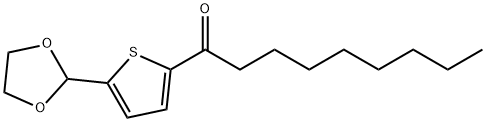 5-(1,3-ジオキソラン-2-イル)-2-チエニルオクチルケトン 化学構造式