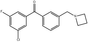 3'-アゼチジノメチル-3-クロロ-5-フルオロベンゾフェノン 化学構造式