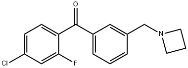 3'-AZETIDINOMETHYL-4-CHLORO-2-FLUOROBENZOPHENONE Structure