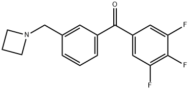 3'-アゼチジノメチル-3,4,5-トリフルオロベンゾフェノン 化学構造式