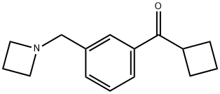 3-(アゼチジノメチル)フェニルシクロブチルケトン 化学構造式
