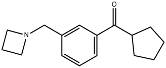 3-(アゼチジノメチル)フェニルシクロペンチルケトン 化学構造式
