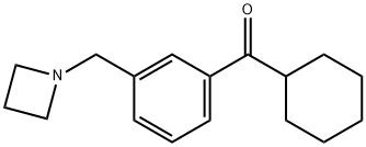 3-(アゼチジノメチル)フェニルシクロヘキシルケトン 化学構造式