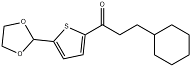 898772-74-2 (2-シクロヘキシル)エチル5-(1,3-ジオキソラン-2-イル)-2-チエニルケトン