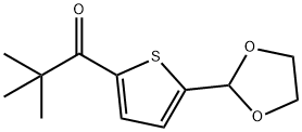 TERT-ブチル5-(1,3-ジオキソラン-2-イル)-2-チエニルケトン 化学構造式