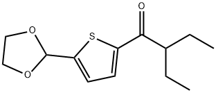 5-(1,3-DIOXOLAN-2-YL)-2-THIENYL 1-ETHYLPROPYL KETONE Struktur
