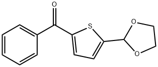 2-ベンゾイル-5-(1,3-ジオキソラン-2-イル)チオフェン 化学構造式
