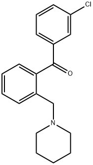 3'-CHLORO-2-PIPERIDINOMETHYL BENZOPHENONE Structure