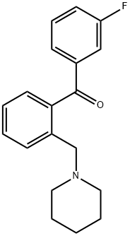 3'-FLUORO-2-PIPERIDINOMETHYL BENZOPHENONE 结构式