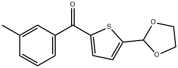 5-(1,3-DIOXOLAN-2-YL)-2-(3-METHYLBENZOYL)THIOPHENE Structure
