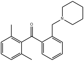 2,6-DIMETHYL-2'-PIPERIDINOMETHYL BENZOPHENONE 化学構造式