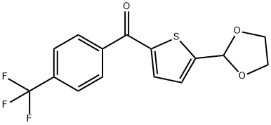 5-(1,3-DIOXOLAN-2-YL)-2-(4-TRIFLUOROMETHYLBENZOYL)THIOPHENE Structure
