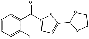 898773-35-8 5-(1,3-ジオキソラン-2-イル)-2-(2-フルオロベンゾイル)チオフェン