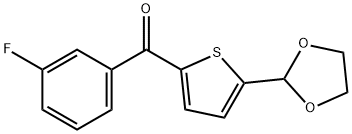 5-(1,3-DIOXOLAN-2-YL)-2-(3-FLUOROBENZOYL)THIOPHENE Structure