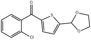 (5-(1,3-二氧戊环-2-基)噻吩-2-基)(2-氯苯基)甲酮 结构式