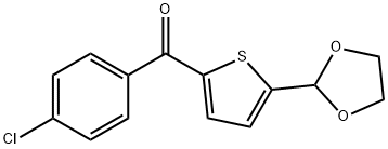 2-(4-CHLOROROBENZOYL)-5-(1,3-DIOXOLAN-2-YL)THIOPHENE,898773-50-7,结构式