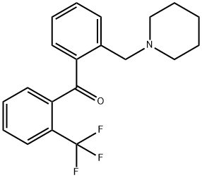 2-PIPERIDINOMETHYL-2'-TRIFLUOROMETHYLBENZOPHENONE 结构式