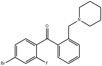 4-BROMO-2-FLUORO-2'-PIPERIDINOMETHYL BENZOPHENONE 化学構造式