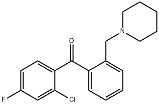 2-CHLORO-4-FLUORO-2'-PIPERIDINOMETHYL BENZOPHENONE Structure