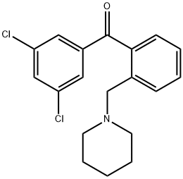 3,5-DICHLORO-2'-PIPERIDINOMETHYL BENZOPHENONE 结构式