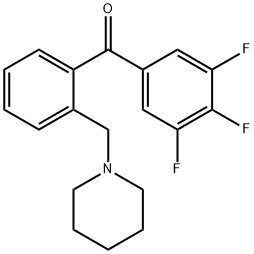2-PIPERIDINOMETHYL-3',4',5'-TRIFLUOROBENZOPHENONE Structure