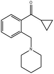 シクロプロピル2-(ピペリジノメチル)フェニルケトン 化学構造式