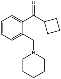 シクロブチル2-(ピペリジノメチル)フェニルケトン 化学構造式