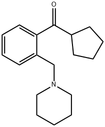 シクロペンチル2-(ピペリジノメチル)フェニルケトン 化学構造式