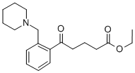 5-オキソ-5-[2-(ピペリジノメチル)フェニル]吉草酸エチル 化学構造式