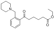 ETHYL 6-OXO-6-[2-(PIPERIDINOMETHYL)PHENYL]HEXANOATE 结构式