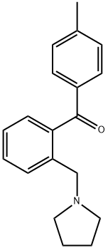 (2-(吡咯烷-1-基甲基)苯基)(对甲苯基)甲酮,898774-08-8,结构式