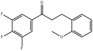 3-(2-メトキシフェニル)-3',4',5'-トリフルオロプロピオフェノン 化学構造式
