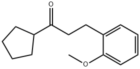 シクロペンチル2-(2-メトキシフェニル)エチルケトン 化学構造式