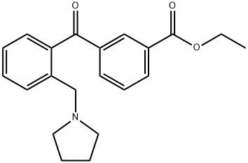 3-(2-(吡咯烷-1-基甲基)苯甲酰基)苯甲酸乙酯, 898774-32-8, 结构式