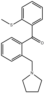 2-ピロリジノメチル-2'-チオメチルベンゾフェノン 化学構造式