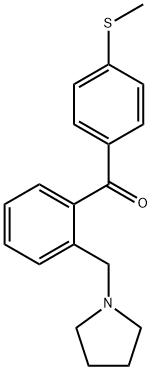 (4-(甲硫基)苯基)(2-(吡咯烷-1-基甲基)苯基)甲酮 结构式
