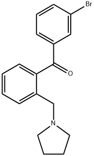 3'-BROMO-2-PYRROLIDINOMETHYL BENZOPHENONE 化学構造式