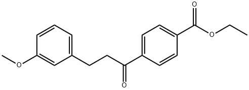 4'-カルボエトキシ-3-(3-メトキシフェニル)プロピオフェノン 化学構造式