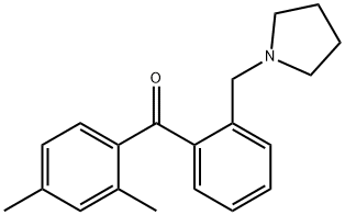 2,4-DIMETHYL-2'-PYRROLIDINOMETHYL BENZOPHENONE Struktur
