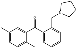 2,5-DIMETHYL-2'-PYRROLIDINOMETHYL BENZOPHENONE Structure