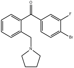 4'-BROMO-3'-FLUORO-2-PYRROLIDINOMETHYL BENZOPHENONE Structure