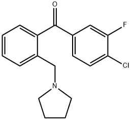 4'-CHLORO-3'-FLUORO-2-PYRROLIDINOMETHYL BENZOPHENONE