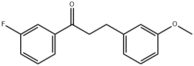 3'-フルオロ-3-(3-メトキシフェニル)プロピオフェノン 化学構造式