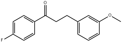 4'-フルオロ-3-(3-メトキシフェニル)プロピオフェノン 化学構造式