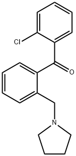 2-CHLORO-2'-PYRROLIDINOMETHYL BENZOPHENONE Structure