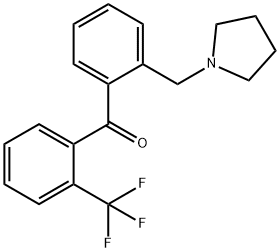 2-ピロリジノメチル-2'-トリフルオロメチルベンゾフェノン 化学構造式