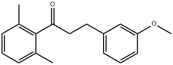 2',6'-ジメチル-3-(3-メトキシフェニル)プロピオフェノン 化学構造式